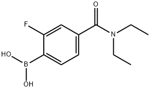 4-二乙基氨基甲酰-2-氟苯硼酸 结构式