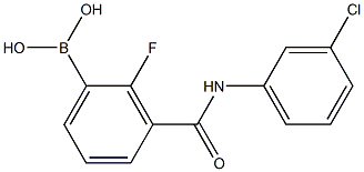 3-(3-氯苯氨基甲酰)-2-氟苯硼酸,97% 结构式