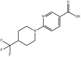 6-[4-(trifluoromethyl)piperidino]nicotinic acid Structure