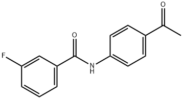 N-(4-乙酰苯基)-3-氟-苯甲酰胺, 312703-73-4, 结构式