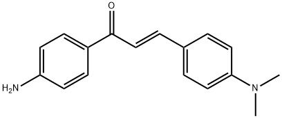 (2E)-1-(4-aminophenyl)-3-[4-(dimethylamino)phenyl]prop-2-en-1-one Struktur
