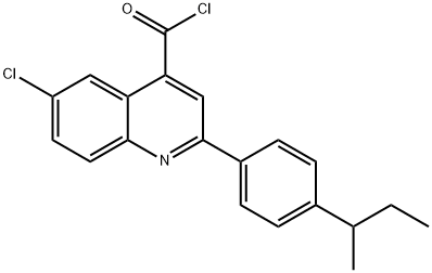 2-(4-SEC-ブチルフェニル)-6-クロロキノリン-4-カルボニルクロリド 化学構造式
