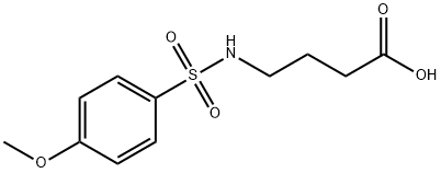 4-{[(4-メトキシフェニル)スルホニル]アミノ}ブタン酸 化学構造式