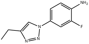 4-(4-Ethyl-1H-1,2,3-triazol-1-yl)-2-fluoroaniline Struktur