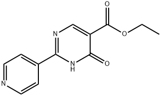 4-ヒドロキシ-2-(ピリジン-4-イル)ピリミジン-5-カルボン酸エチル 化学構造式