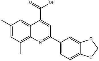 2-(1,3-BENZODIOXOL-5-YL)-6,8-DIMETHYLQUINOLINE-4-CARBOXYLIC ACID Structure