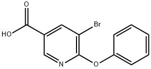 5-ブロモ-6-フェノキシニコチン酸 化学構造式