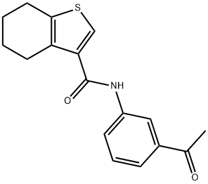 N-(3-乙酰苯基)-4,5,6,7-四氢-1-苯并噻吩-3-甲酰胺 结构式