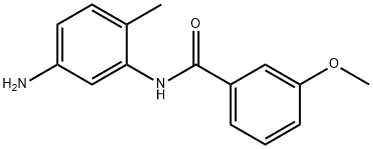 N-(5-アミノ-2-メチルフェニル)-3-メトキシベンズアミド 化学構造式