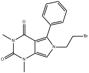 6-(2-bromoethyl)-1,3-dimethyl-5-phenyl-1H-pyrrolo[3,4-d]pyrimidine-2,4(3H,6H)-dione Structure