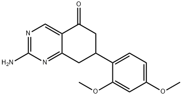 2-Amino-7-(2,4-dimethoxyphenyl)-7,8-dihydroquinazolin-5(6H)-one Structure