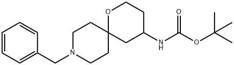 tert-Butyl (9-benzyl-1-oxa-9-azaspiro[5.5]undec-4-yl)carbamate Struktur