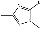 5-ブロモ-1,3-ジメチル-1H-1,2,4-トリアゾール 化学構造式