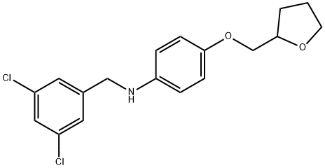 N-(3,5-Dichlorobenzyl)-4-(tetrahydro-2-furanylmethoxy)aniline Structure