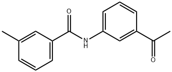 N-(3-アセチルフェニル)-3-メチルベンズアミド 化学構造式