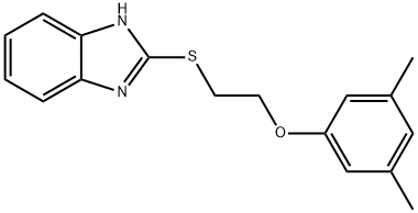 2-[2-(3,5-二甲基苯氧基)乙基硫代]-1H-苯并咪唑 结构式