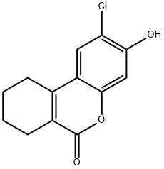 2-氯-3-羟基-7,8,9,10-四氢-苯并[C]苯并吡喃-6-酮 结构式