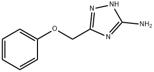 [5-(苯氧基甲基)-1H-1,2,4-三唑-3-基]胺, 22819-08-5, 结构式