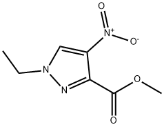 1-乙基-4-硝基-1H-吡唑-3-甲酸甲酯 结构式
