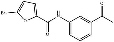 5-溴-N-(3-乙酰苯基)呋喃-2-甲酰胺 结构式
