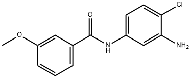 N-(3-氨基-4-氯苯基)-3-甲氧基苯甲酰胺 结构式