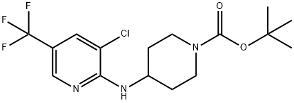 4-{[3-クロロ-5-(トリフルオロメチル)-2-ピリジニル]アミノ}テトラヒドロ-1(2H)-ピリジンカルボン酸TERT-ブチル 化学構造式