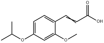 (2E)-3-(4-イソプロポキシ-2-メトキシフェニル)アクリル酸 化学構造式