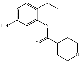N-(5-アミノ-2-メトキシフェニル)テトラヒドロ-2H-ピラン-4-カルボキサミド 化学構造式