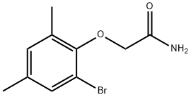 2-(2-ブロモ-4,6-ジメチルフェノキシ)アセトアミド 化学構造式
