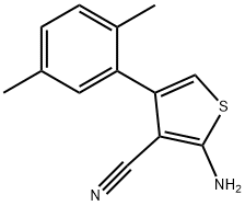 2-AMINO-4-(2,5-DIMETHYLPHENYL)THIOPHENE-3-CARBONITRILE Structure