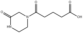 5-氧代-5-(3-氧代哌嗪-1-基)戊酸 结构式