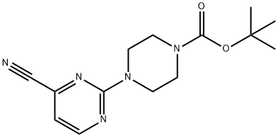 叔-丁基 4-(4-氰基-2-嘧啶基)四氢-1(2H)-吡嗪羧酸酯, 1135283-51-0, 结构式