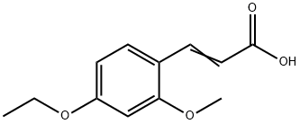 (2E)-3-(4-エトキシ-2-メトキシフェニル)アクリル酸 化学構造式