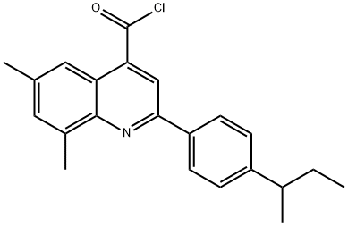 2-(4-SEC-ブチルフェニル)-6,8-ジメチルキノリン-4-カルボニルクロリド 化学構造式
