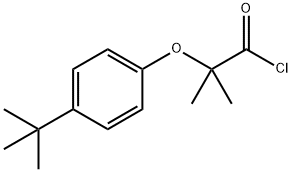 2-(4-TERT-ブチルフェノキシ)-2-メチルプロパノイルクロリド 化学構造式