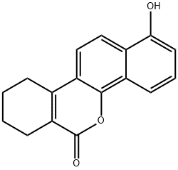 1-Hydroxy-7,8,9,10-tetrahydro-6H-dibenzo[c,h]chromen-6-one Struktur