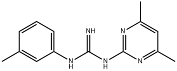 N-(4,6-二甲基-嘧啶-2-基)-N'-M-甲苯基-胍 结构式