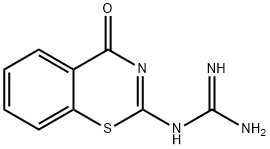 N-(4-Oxo-4H-1,3-benzothiazin-2-yl)guanidine Struktur