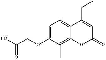 2-(4-乙基-8-甲基-2-氧代-苯并吡喃-7-基)氧基乙酸, 428839-65-0, 结构式