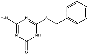 4-Amino-6-(benzylthio)-1,3,5-triazin-2(5H)-one Structure
