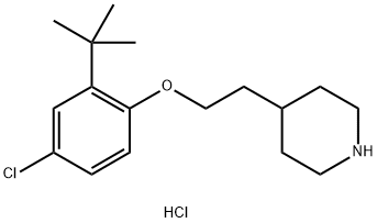 4-{2-[2-(tert-Butyl)-4-chlorophenoxy]-ethyl}piperidine hydrochloride Structure