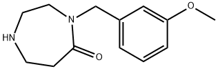 4-(3-メトキシベンジル)-1,4-ジアゼパン-5-オン 化学構造式