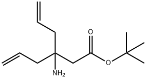 tert-Butyl 3-allyl-3-aminohex-5-enoate Struktur