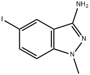 5-ヨード-1-メチル-1H-インダゾール-3-アミン 化学構造式