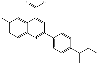 2-(4-SEC-ブチルフェニル)-6-メチルキノリン-4-カルボニルクロリド 化学構造式
