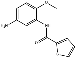 N-(5-アミノ-2-メトキシフェニル)-2-チオフェンカルボキサミド 化学構造式