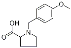 1-(4-メトキシベンジル)ピロリジン-2-カルボン酸 化学構造式