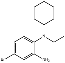 N-(2-アミノ-4-ブロモフェニル)-N-シクロヘキシル-N-エチルアミン 化学構造式