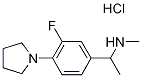 [1-(3-氟-4-吡咯烷-1-基苯基)乙基]甲胺盐酸盐, 1332529-40-4, 结构式