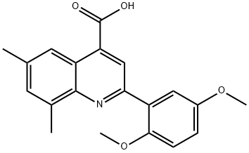 2-(2,5-ジメトキシフェニル)-6,8-ジメチルキノリン-4-カルボン酸 化学構造式